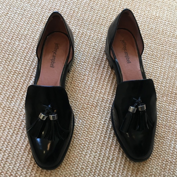 Jeffrey Campbell | Open Case Black Patent Leather Loafers - Picture 3 of 10